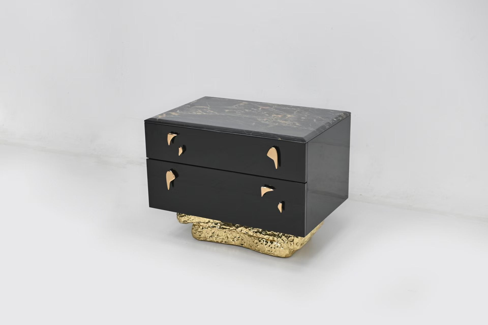 Luxury Italian Brass Bedside Cabinet