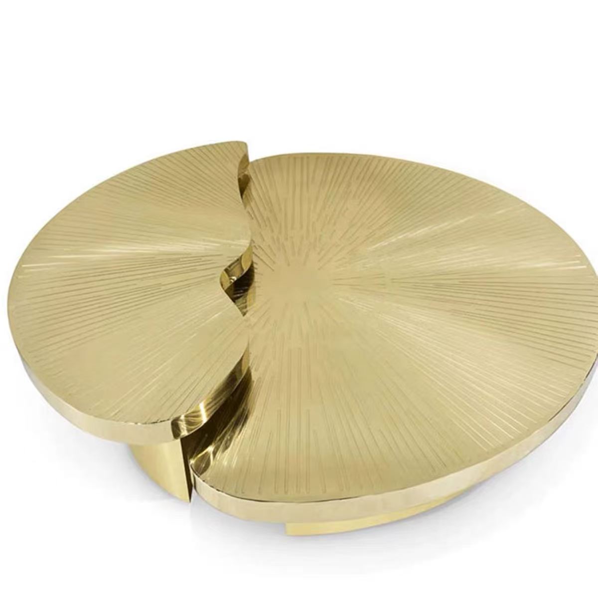 Luxury Stainless Steel Etched Coffee Table Design