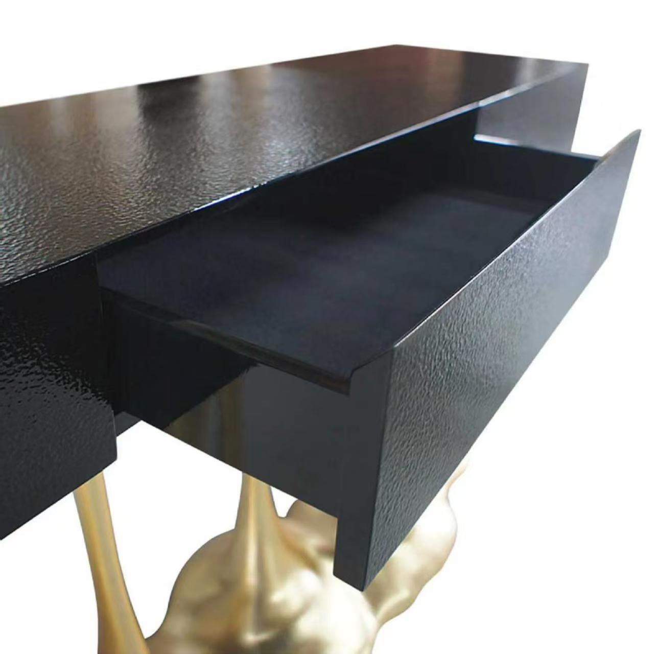 Luxury Brass Console Cabinet Design