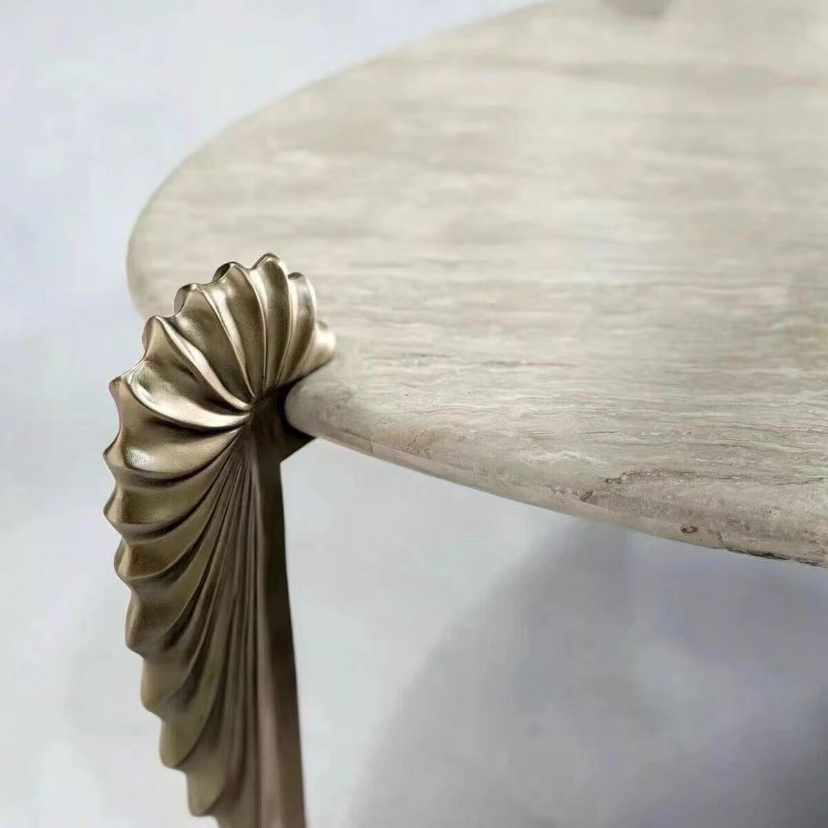Luxury Vintage Marble Sculptural Coffee Table