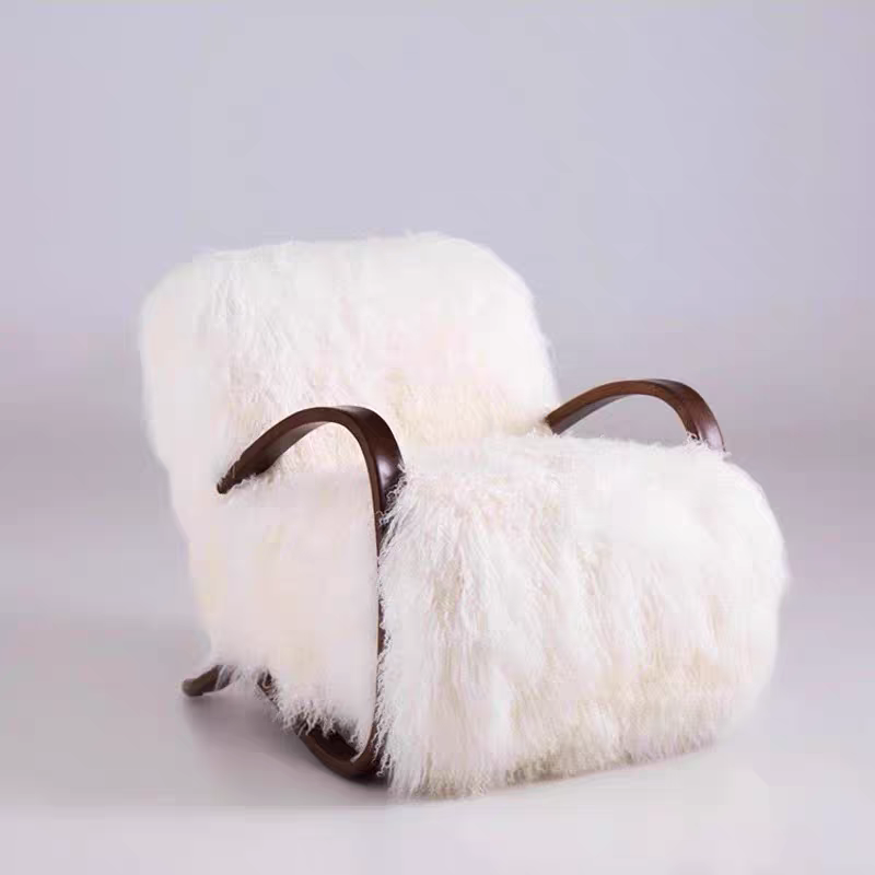 Luxury Italian Wool Lounge Chair