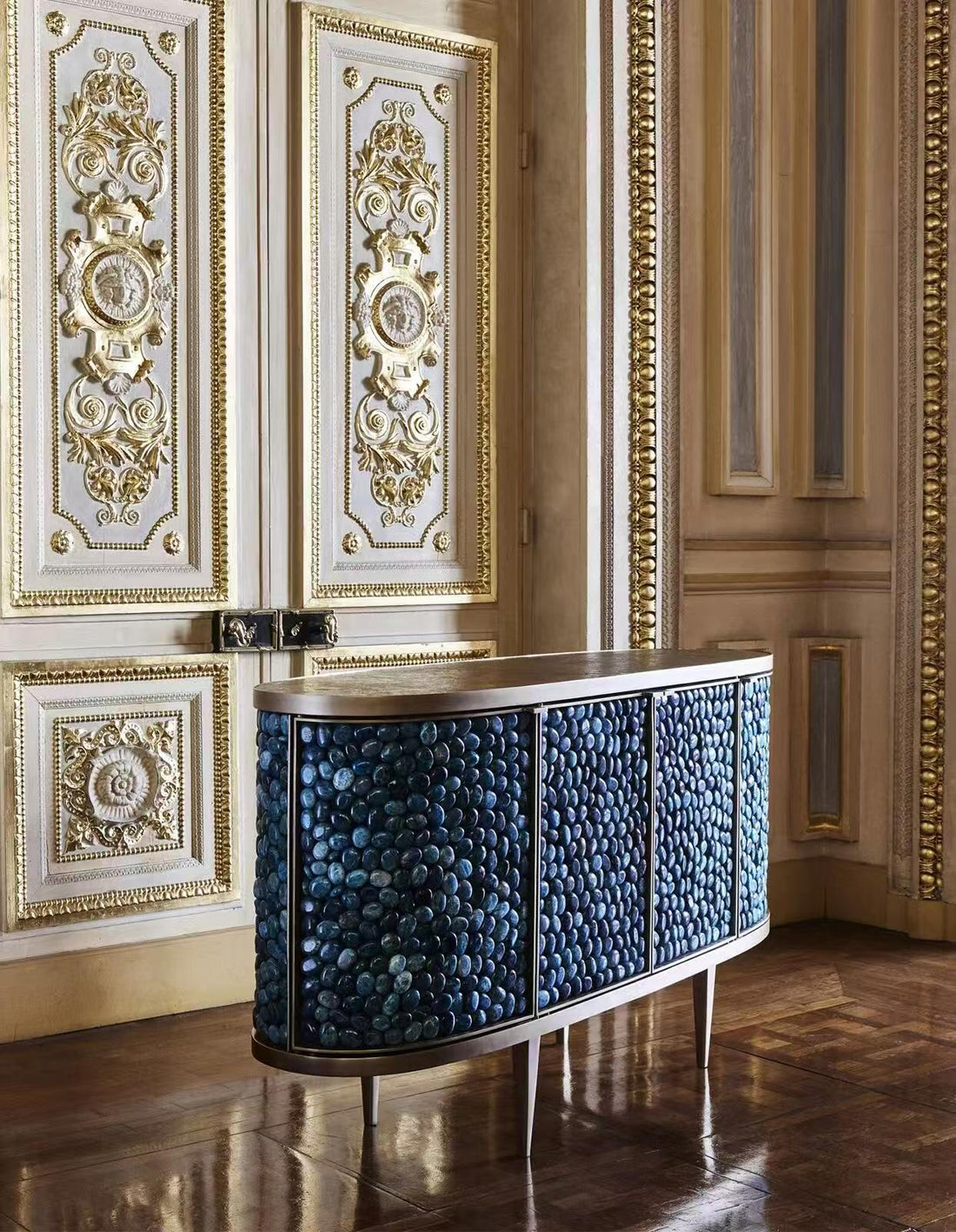 Custom Agate Sideboard Cabinet for Luxury Villa & Hotel Projects