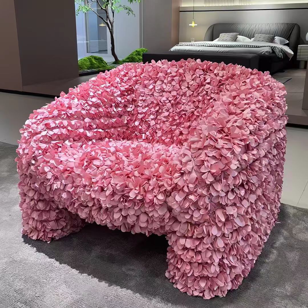 Luxury Italian Hortensia Petal Lounge Chair