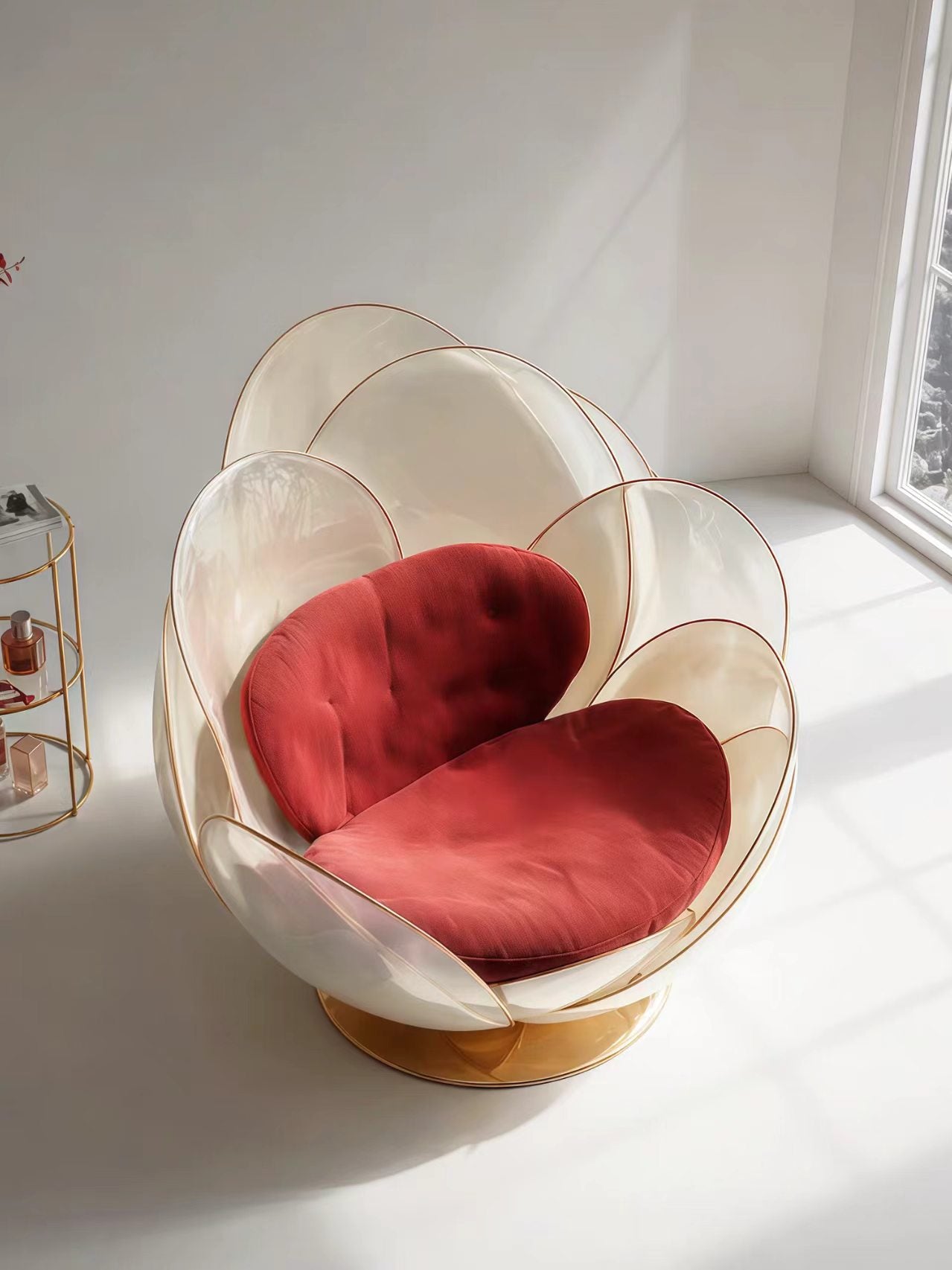 Luxury Italian Petal Lounge Chair