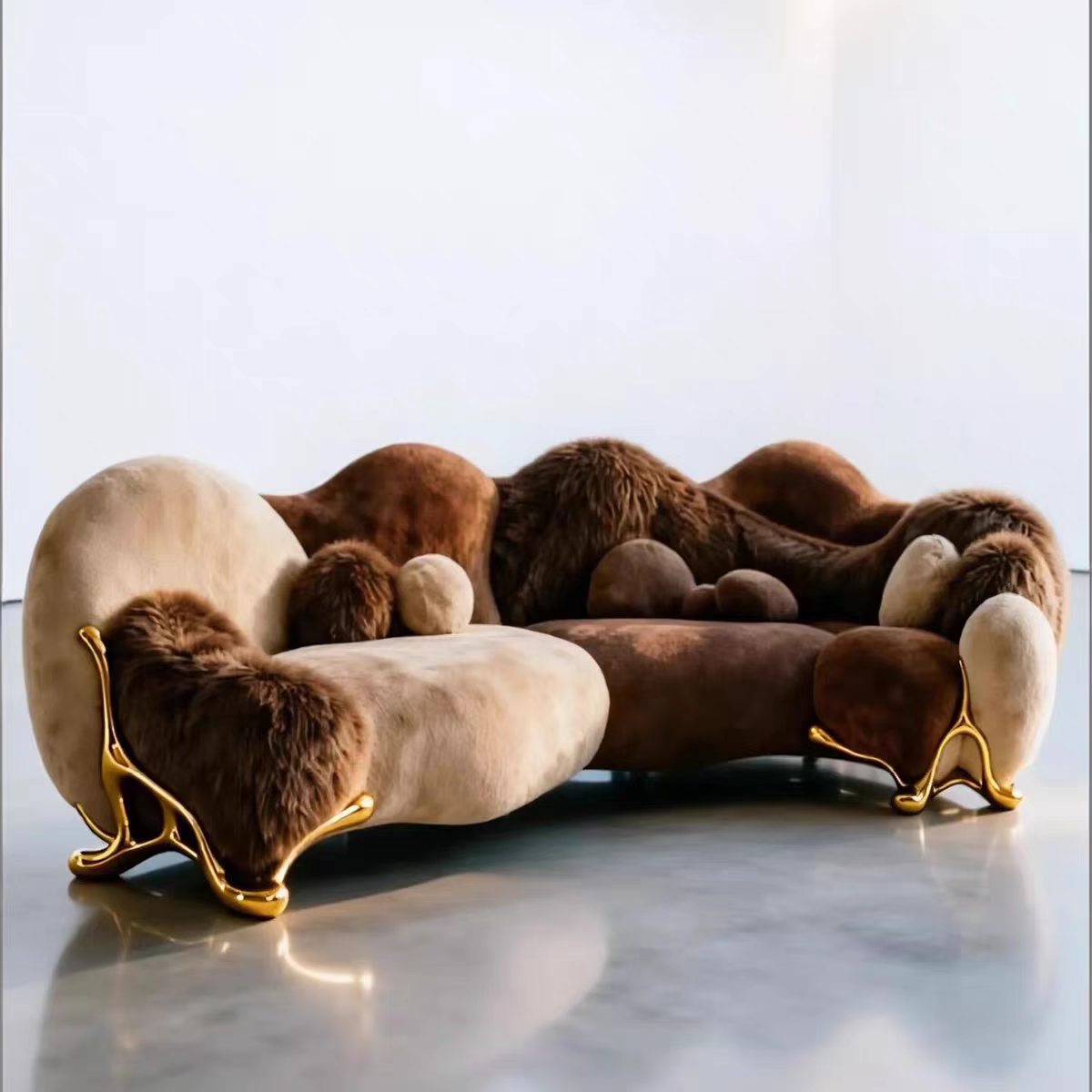 Luxury Italian Cloud Curved Sofa