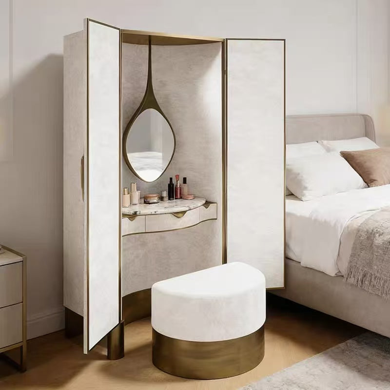 Luxury Crocodile Leather Vanity Cabinet Design