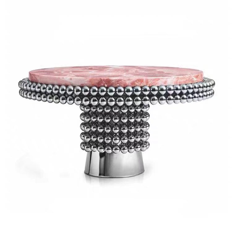 Luxury Italian Pink Marble Dining Table