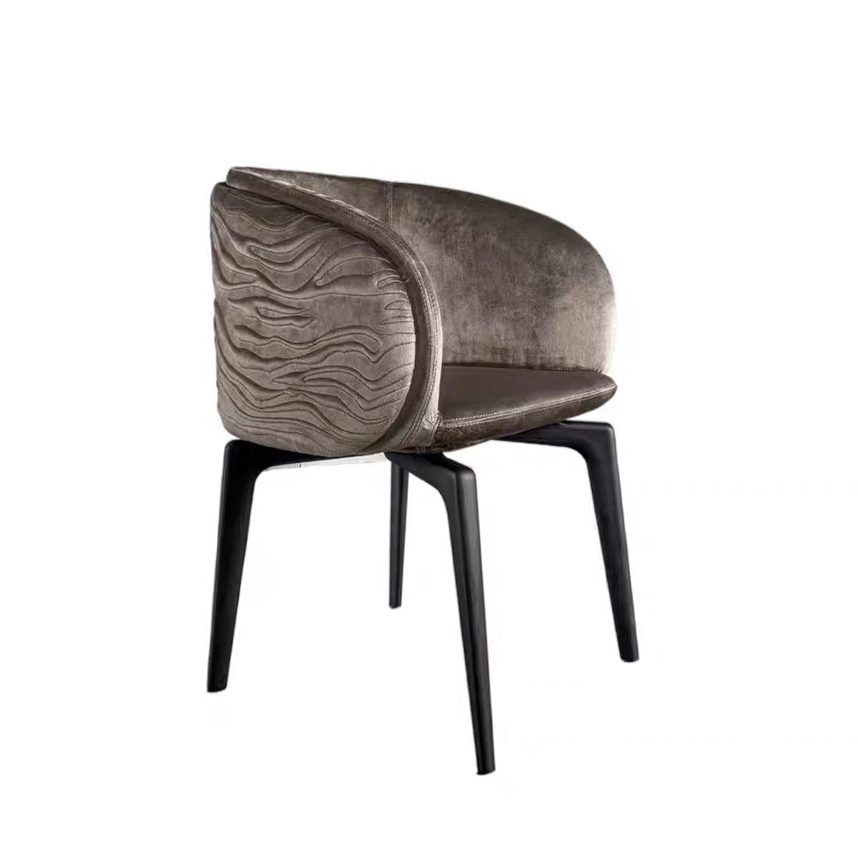 Luxury Italian Dining Chair with Leather Fabric & Stainless Steel Design
