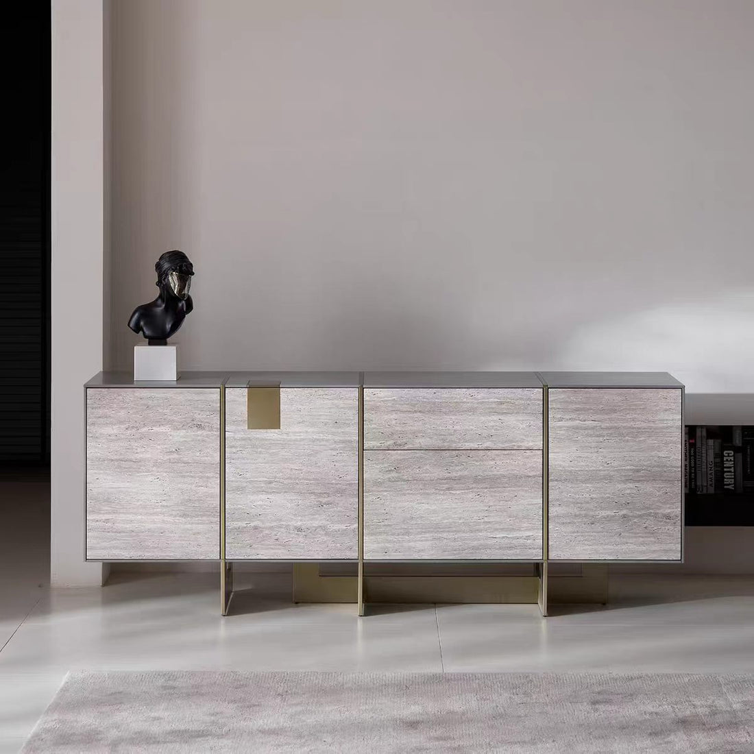 Luxury Italian Travertine Sideboard