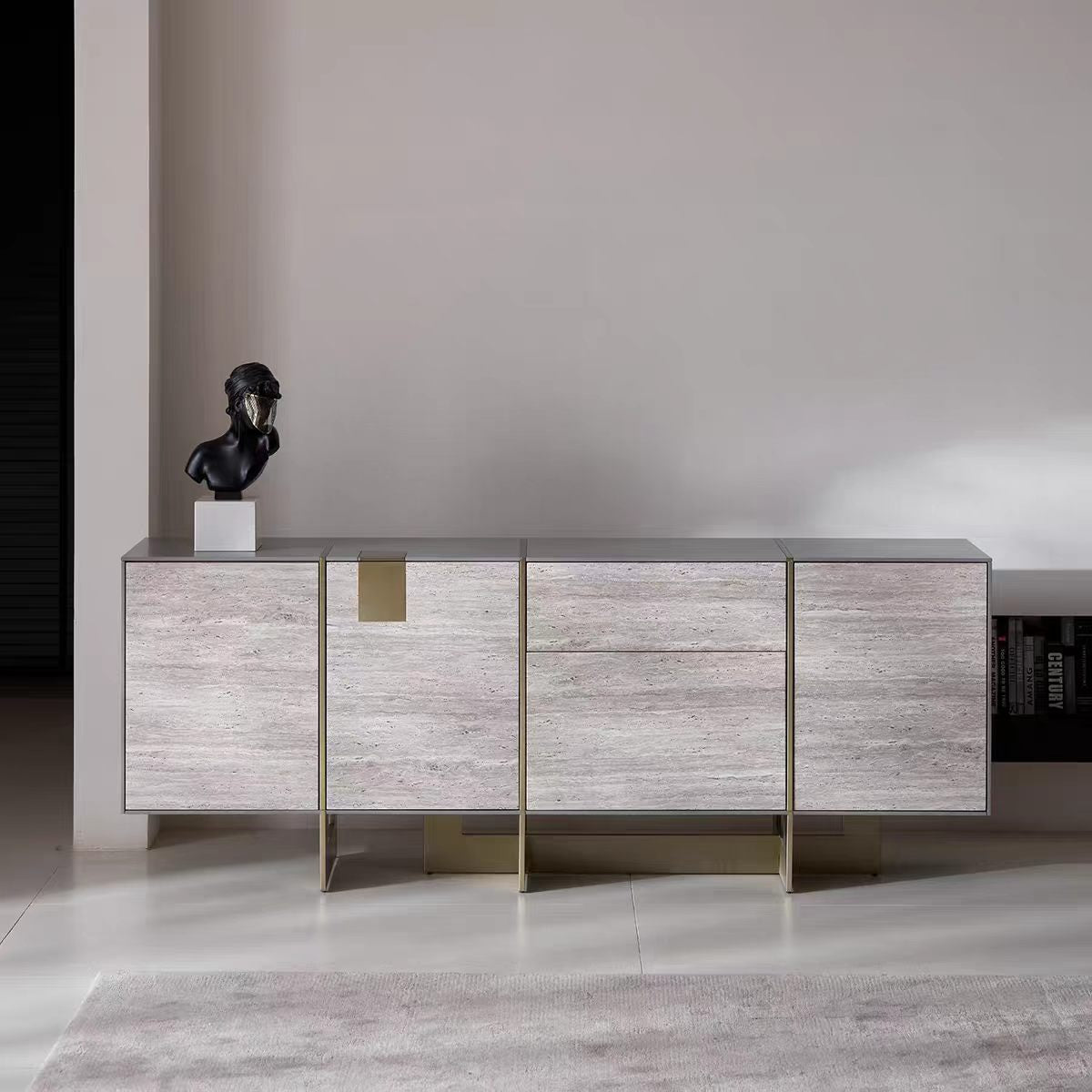 Luxury Italian Travertine Sideboard