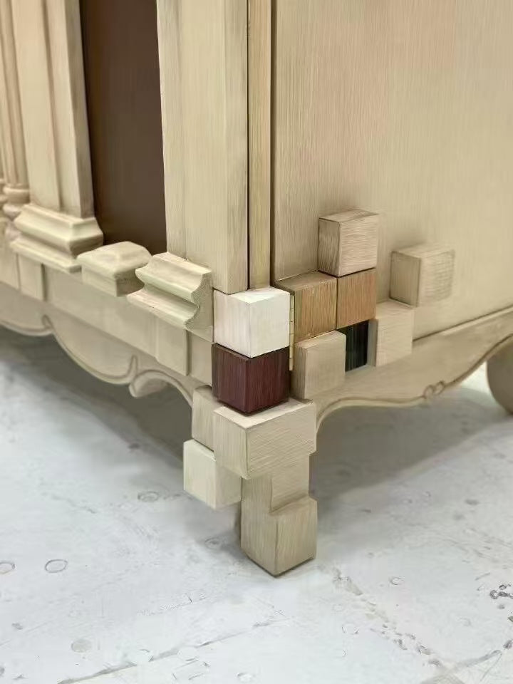 Luxury Italian Carved Wood Sideboard Cabinet Design