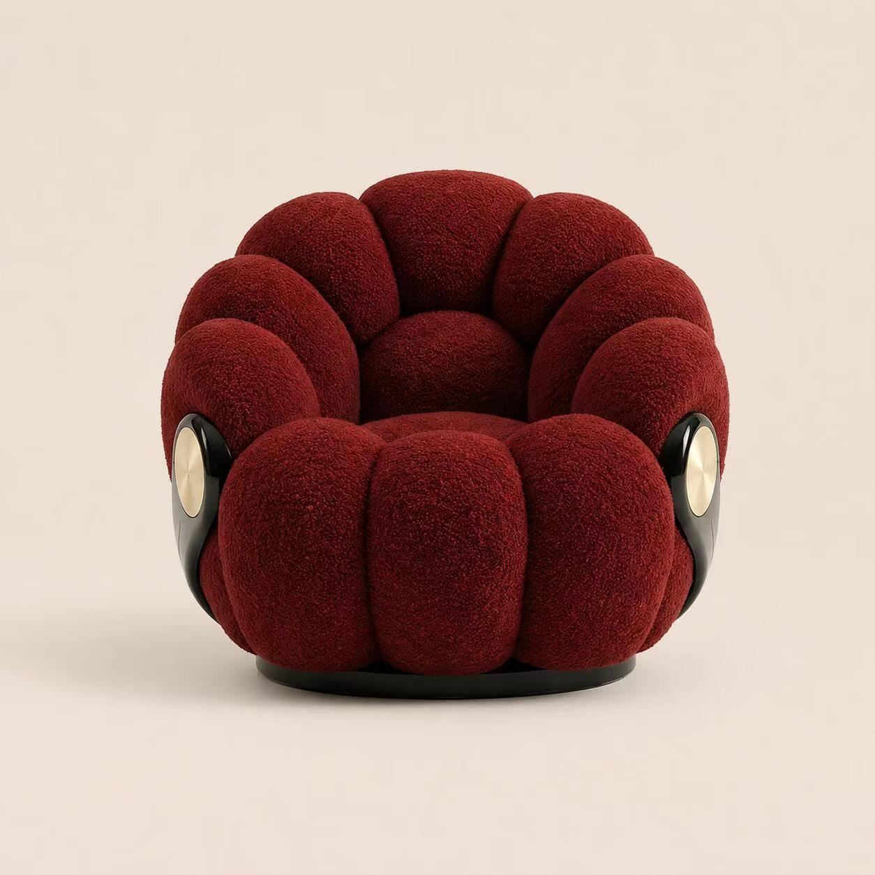 Luxury Italian Rotating Pouf Chair