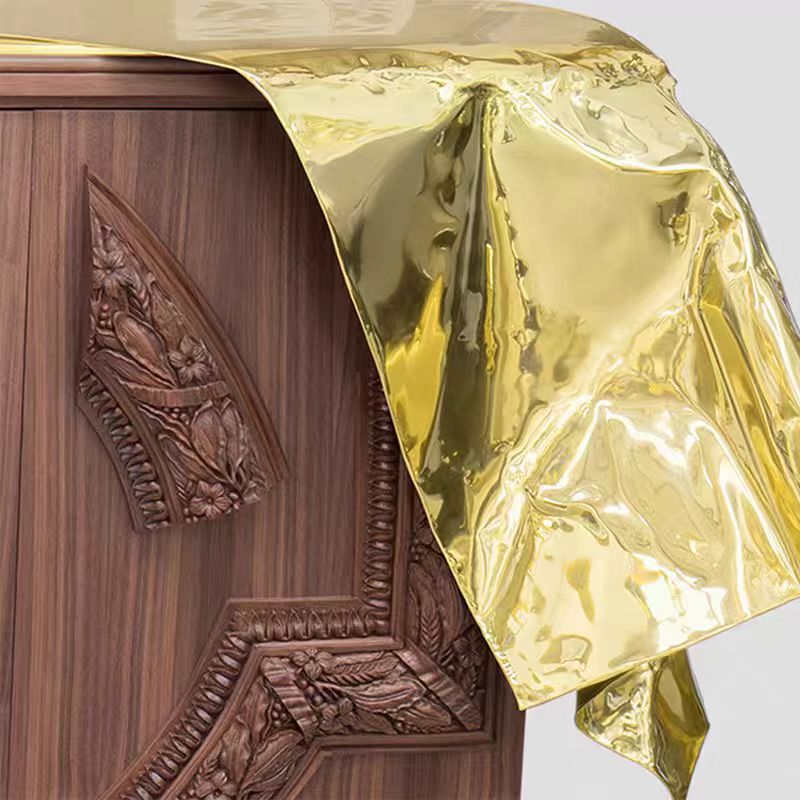 Luxury Designer Sideboard Cabinet with Brass & Glass Details