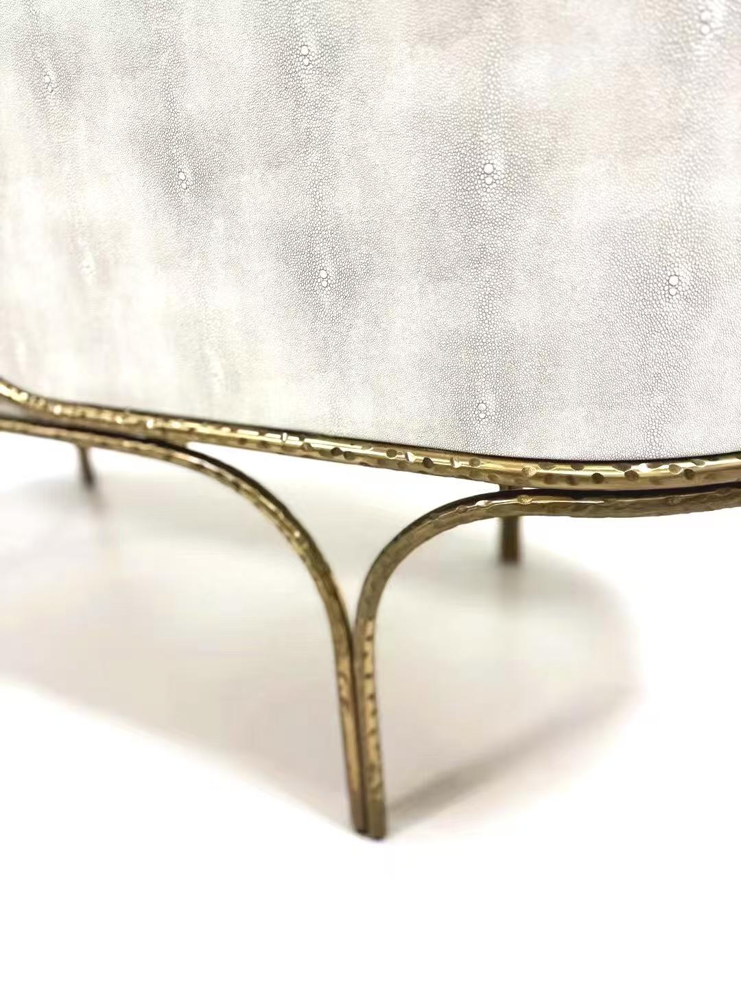 Luxury Italian Stingray Leather Sideboard Cabinet Design