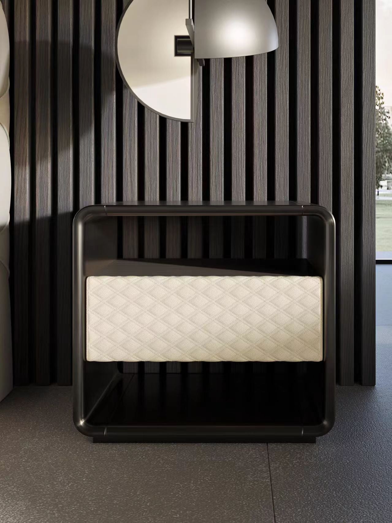 Luxury Italian Velvet Bedside Cabinet