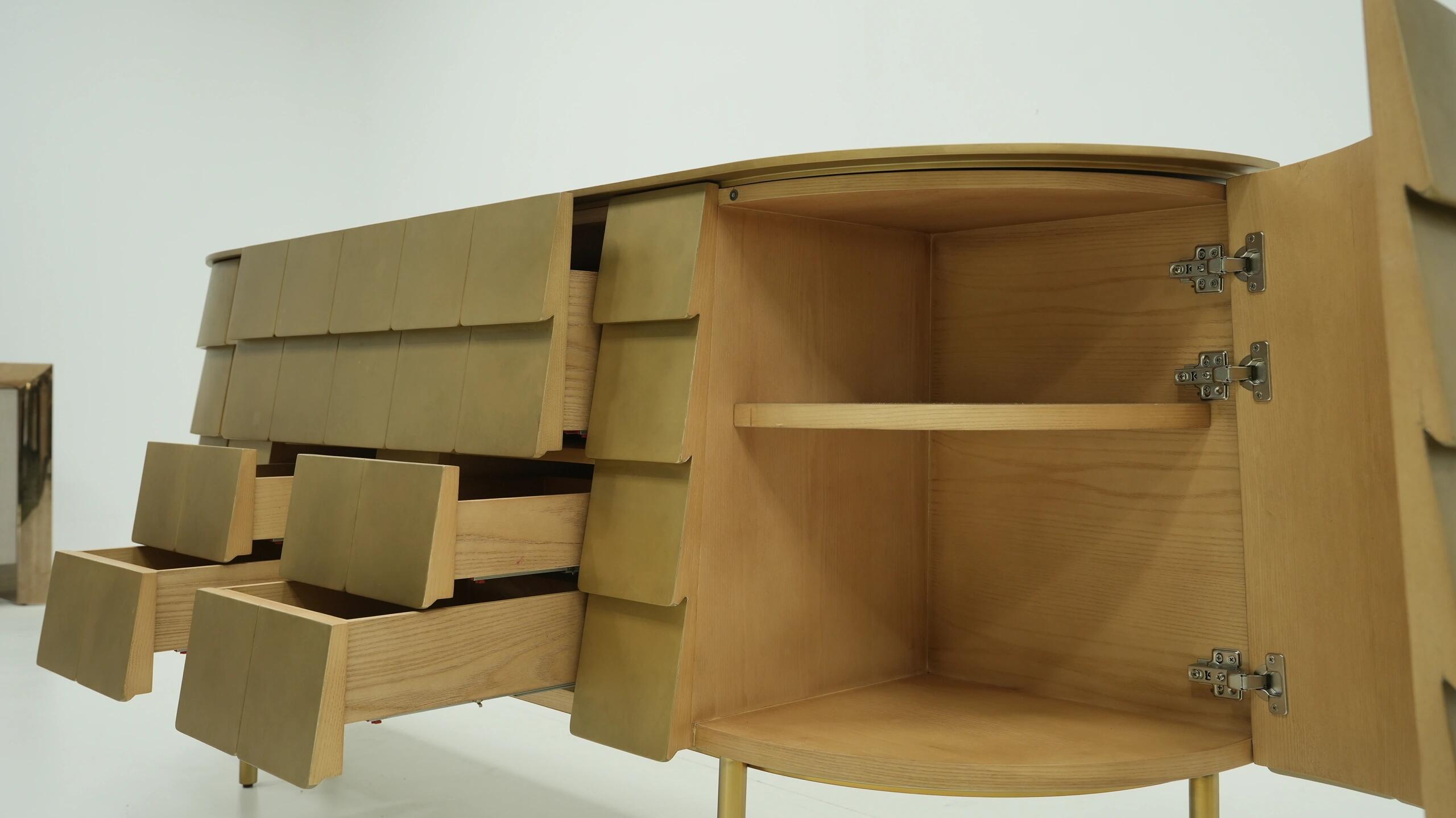 Luxury Italian Armor-Inspired Sideboard
