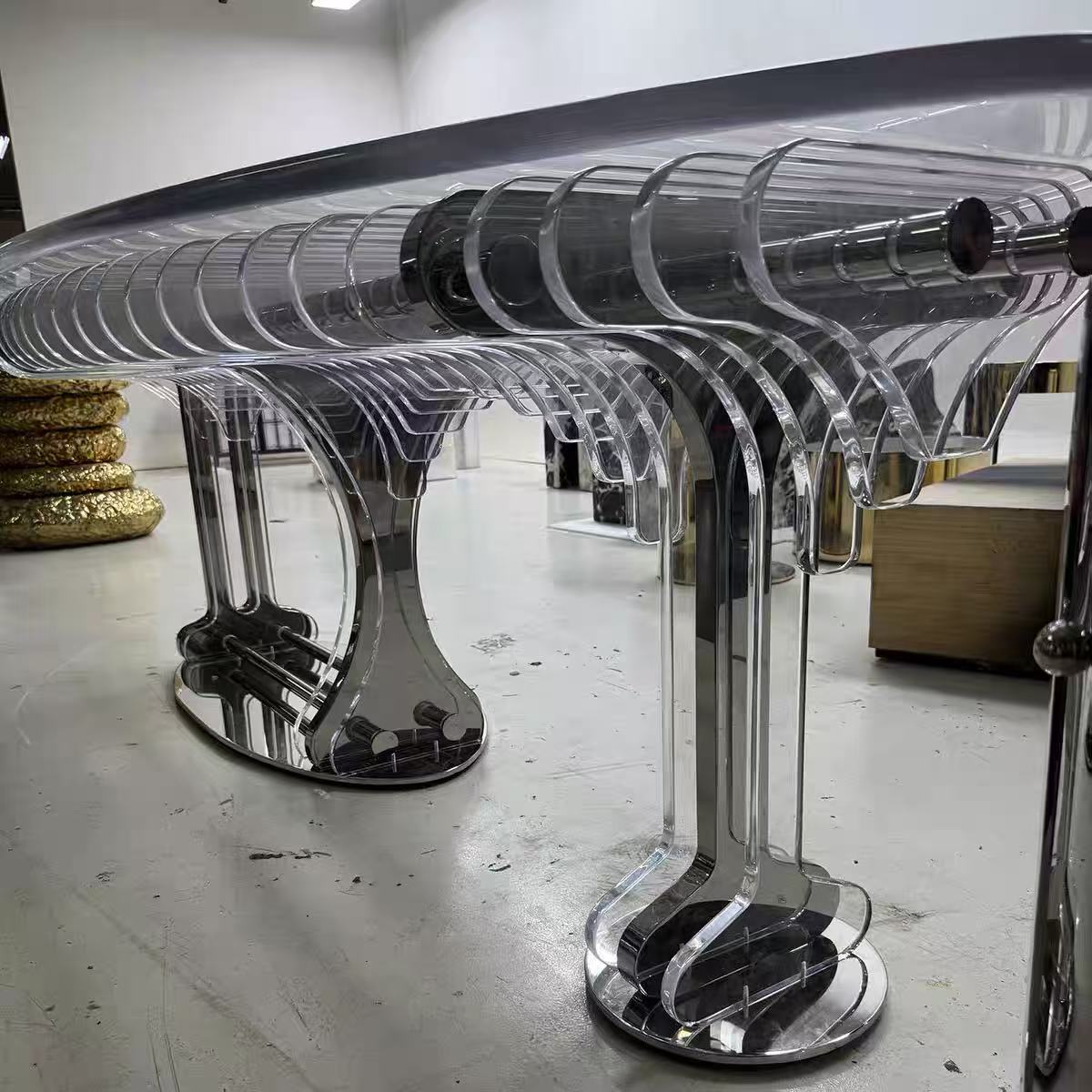 Luxury Italian Transparent Acrylic Floating Coffee Table Design