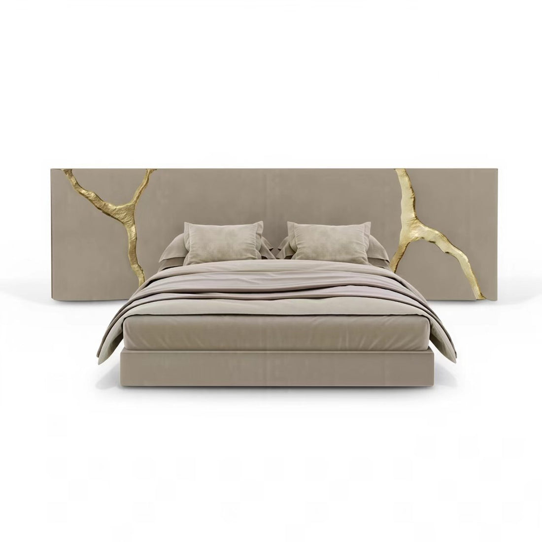Luxury Italian Cracked Panel Designer Bed
