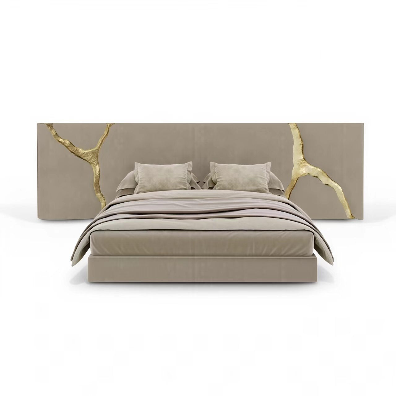 Luxury Italian Cracked Panel Designer Bed