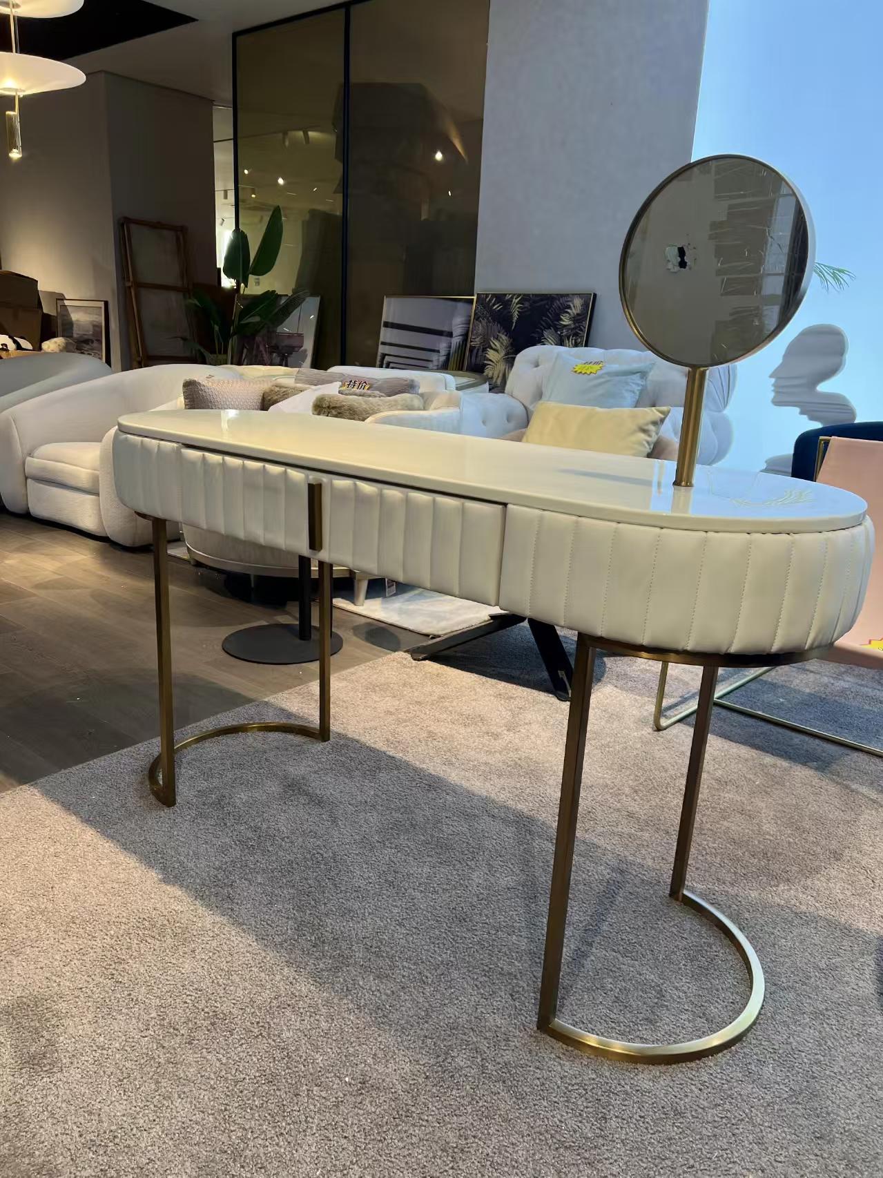 Luxury Italian Stainless Steel Vanity Table