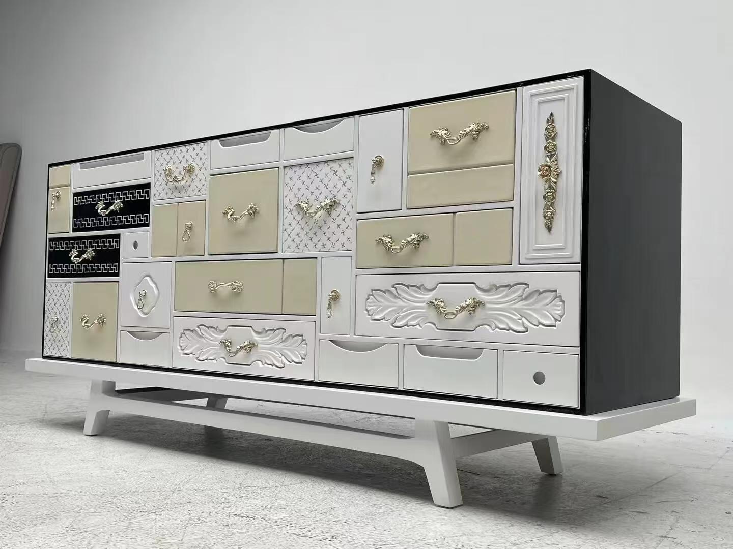 Luxury Italian Carved Wood Sideboard