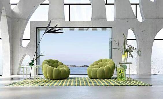 Luxury French Bubble Curved Sofa