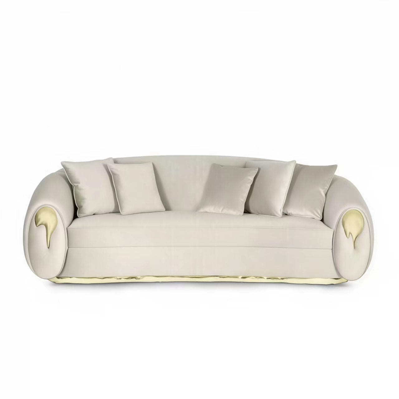 Luxury Italian Leather Curved Sofa