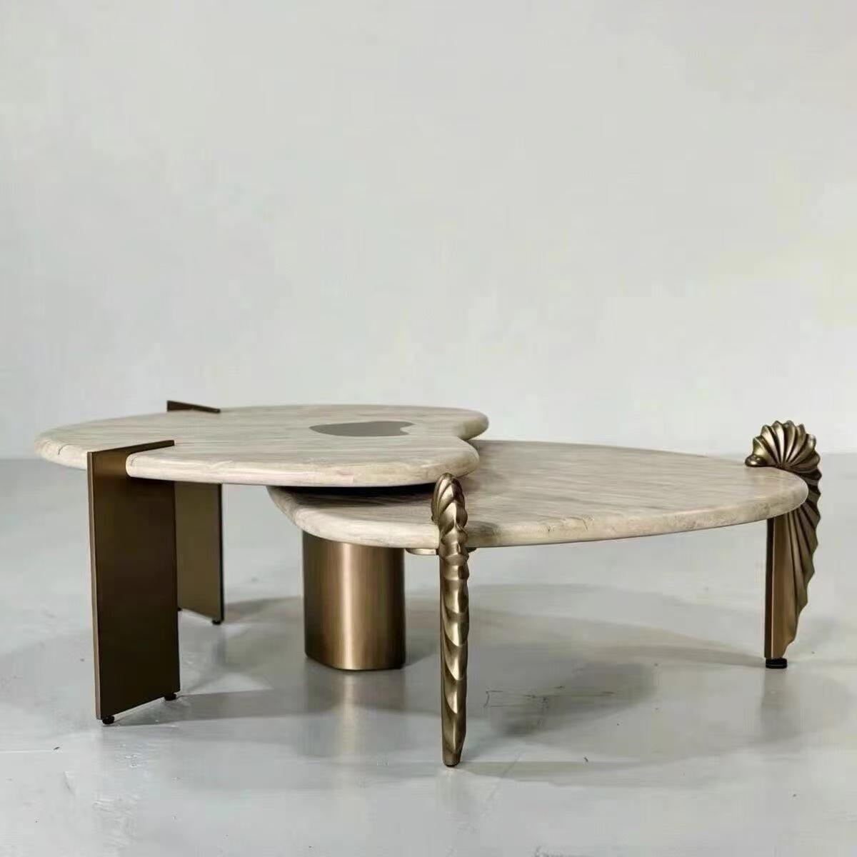 Luxury Vintage Marble Sculptural Coffee Table