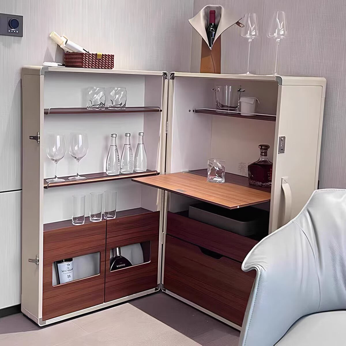 Luxury Italian Mobile Wine Cabinet