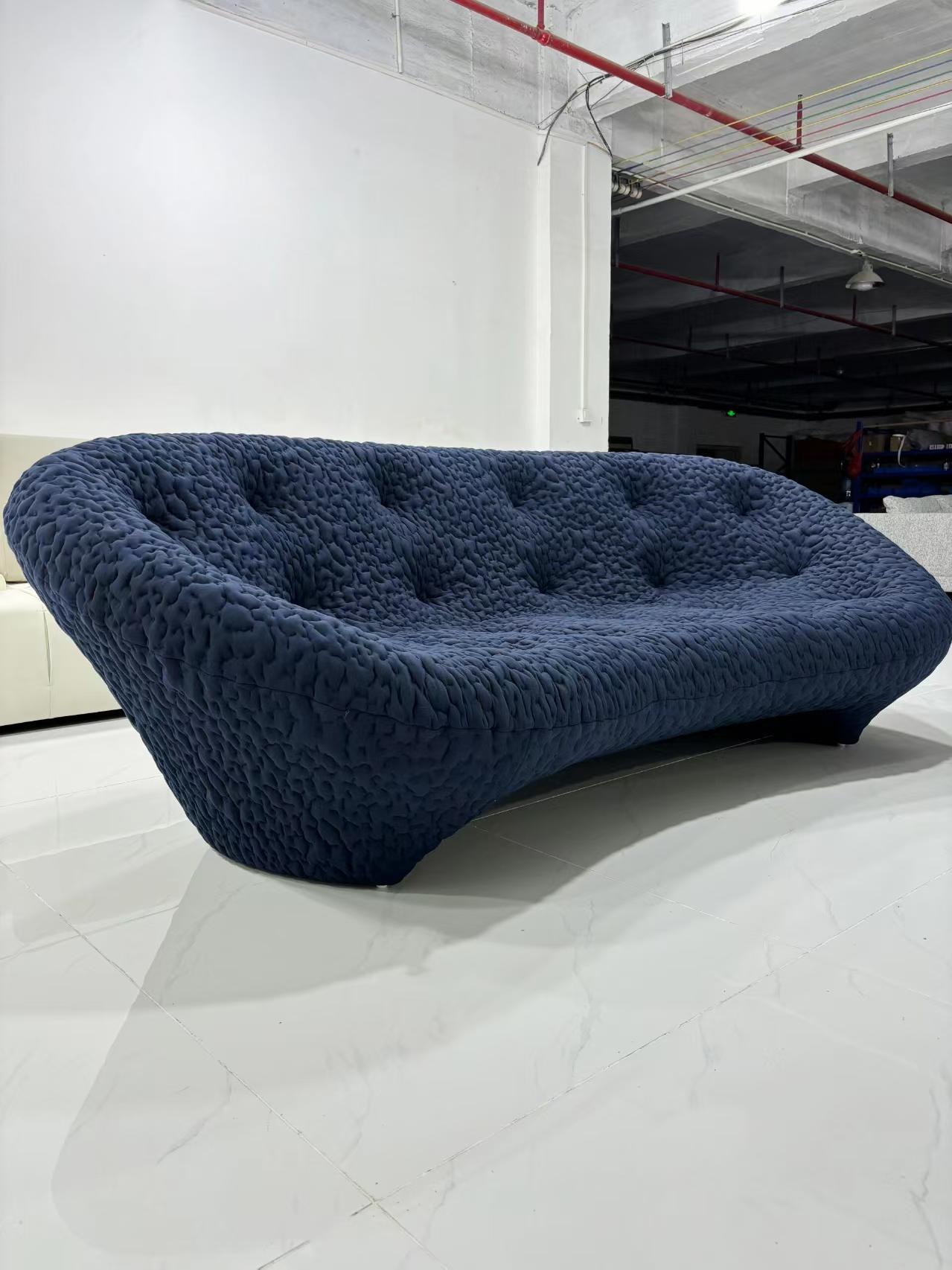 Luxury Italian Ploum Curved Fabric Sofa