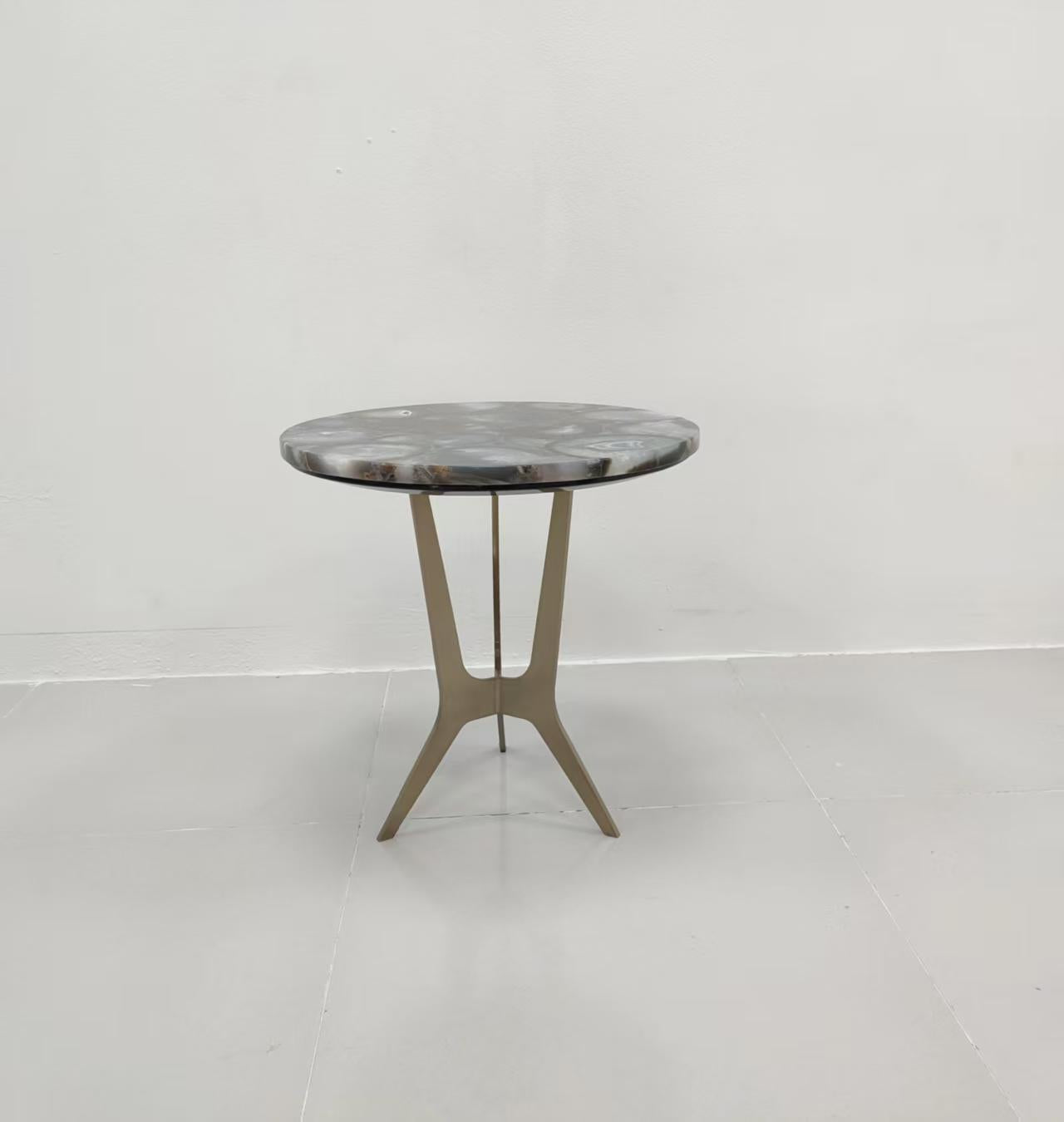 Luxury Italian Agate Stone Side Table