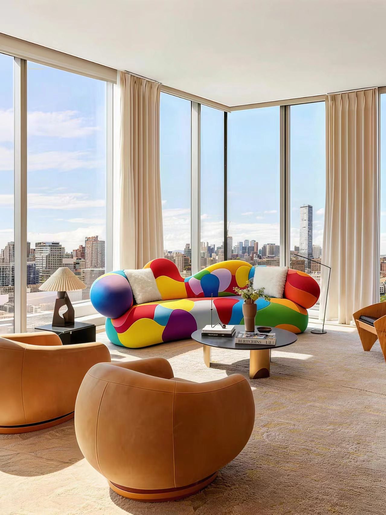 Luxury Italian Dopamine Colorful Sofa