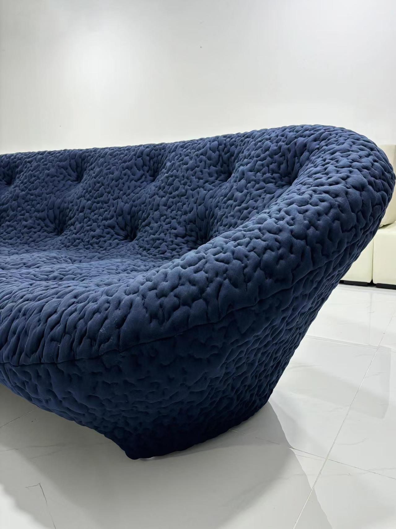 Luxury Italian Ploum Curved Fabric Sofa