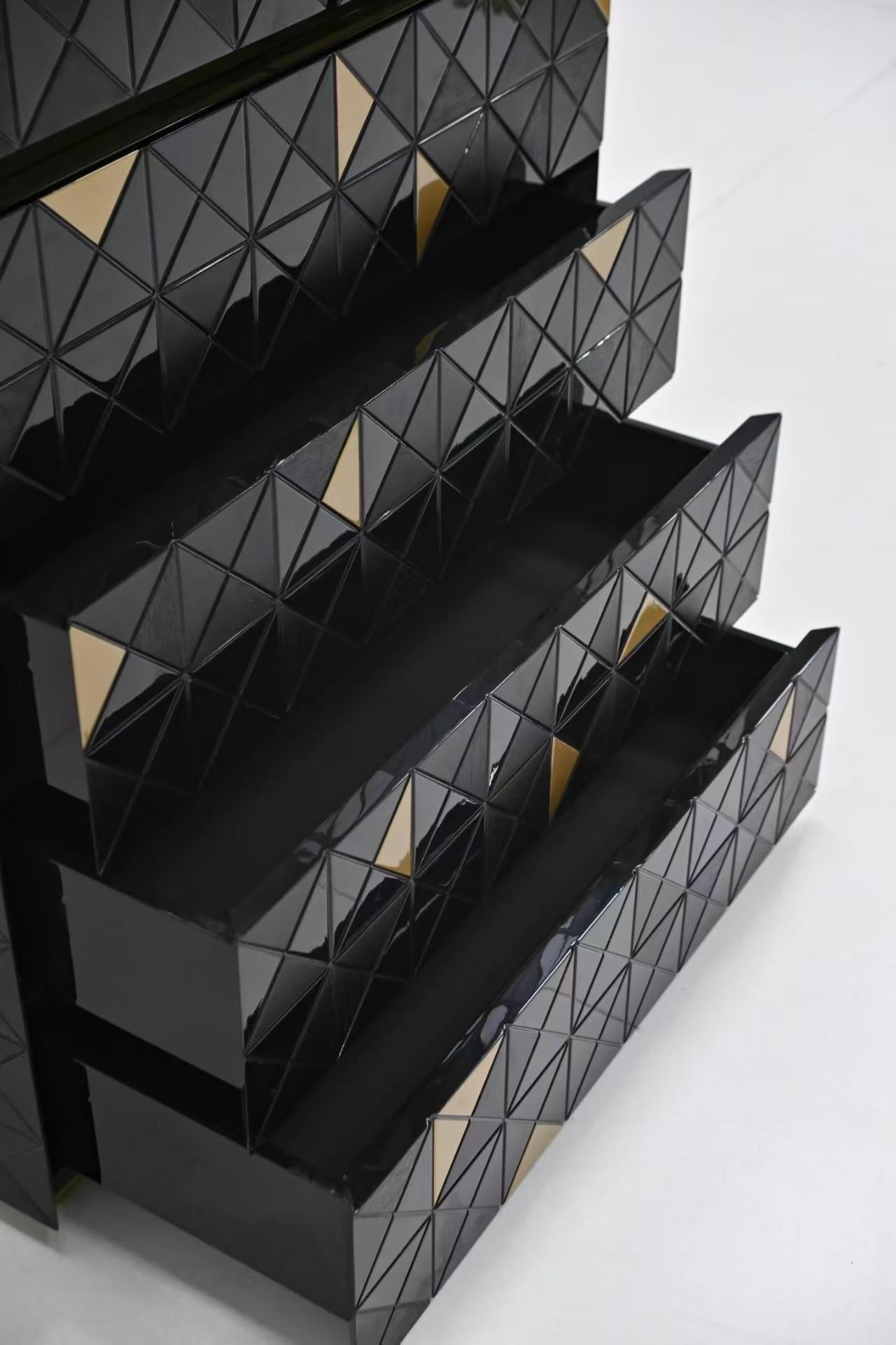 Luxury Italian Pixel Art Wine Cabinet
