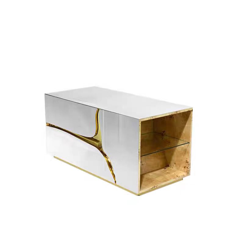 Italian Luxury Stainless Steel Nightstand