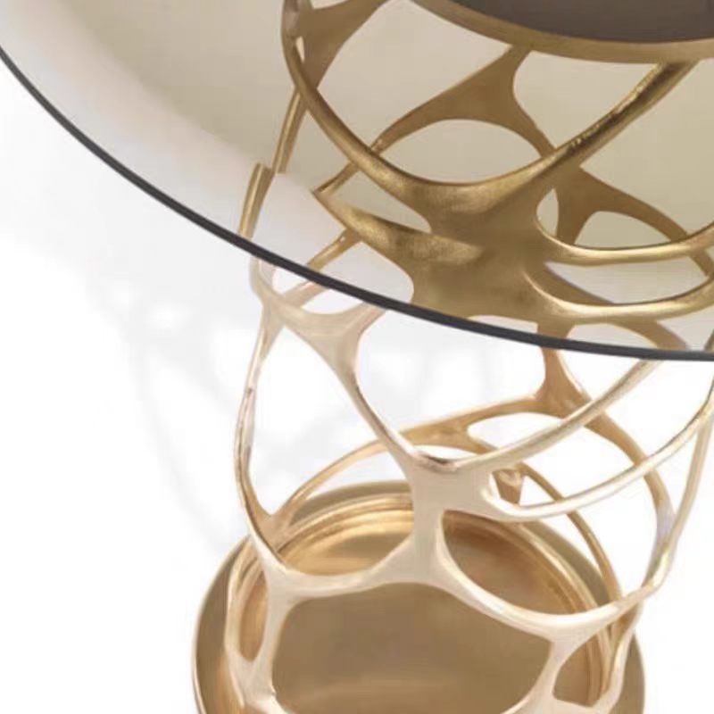 Luxury Italian Brass Spider Web Side Table