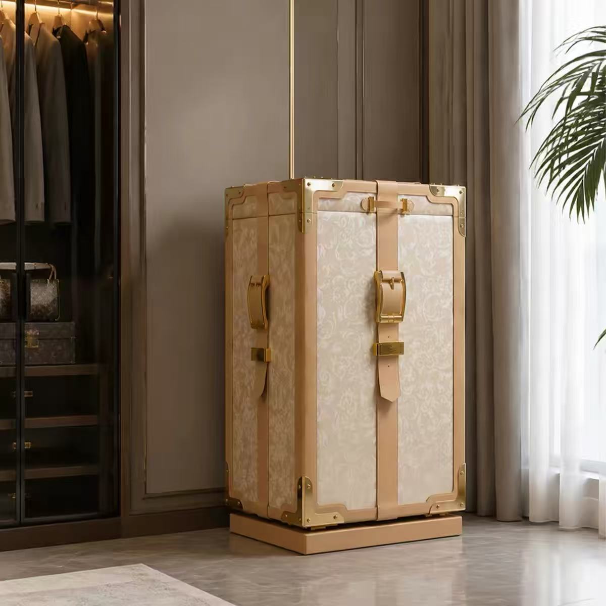 Luxury Italian Jewelry Safe Cabinet with Leather Interior