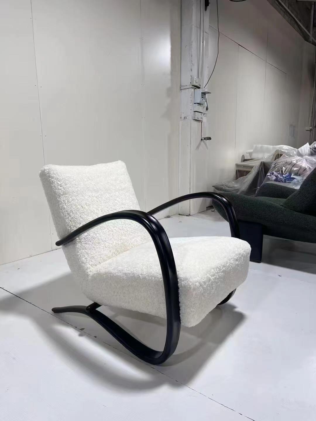 Luxury Italian Wool Lounge Chair