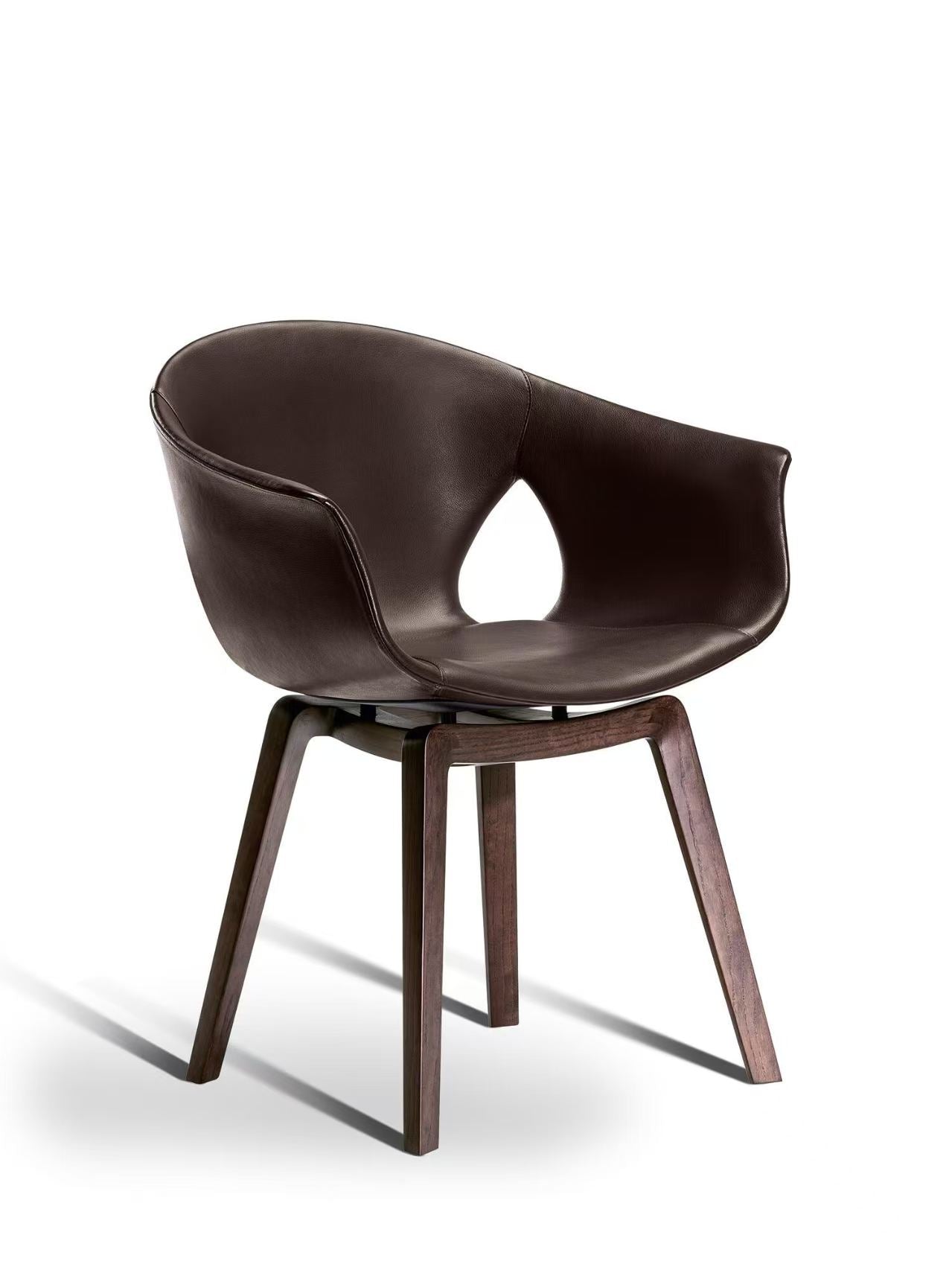 Luxury Nordic Leather Armchair