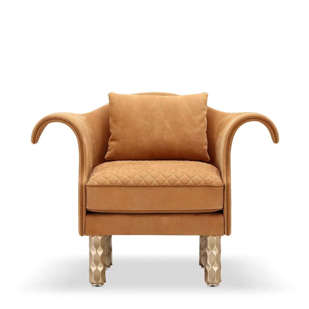 Luxury French Frosted Leather Lounge Chair