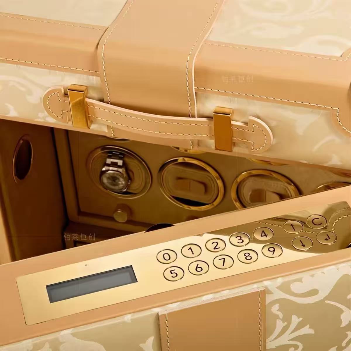 Luxury Italian Jewelry Safe Cabinet with Leather Interior