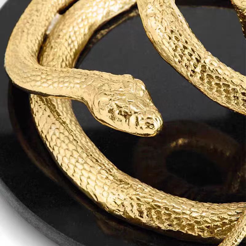 Luxury Italian Golden Snake Side Table