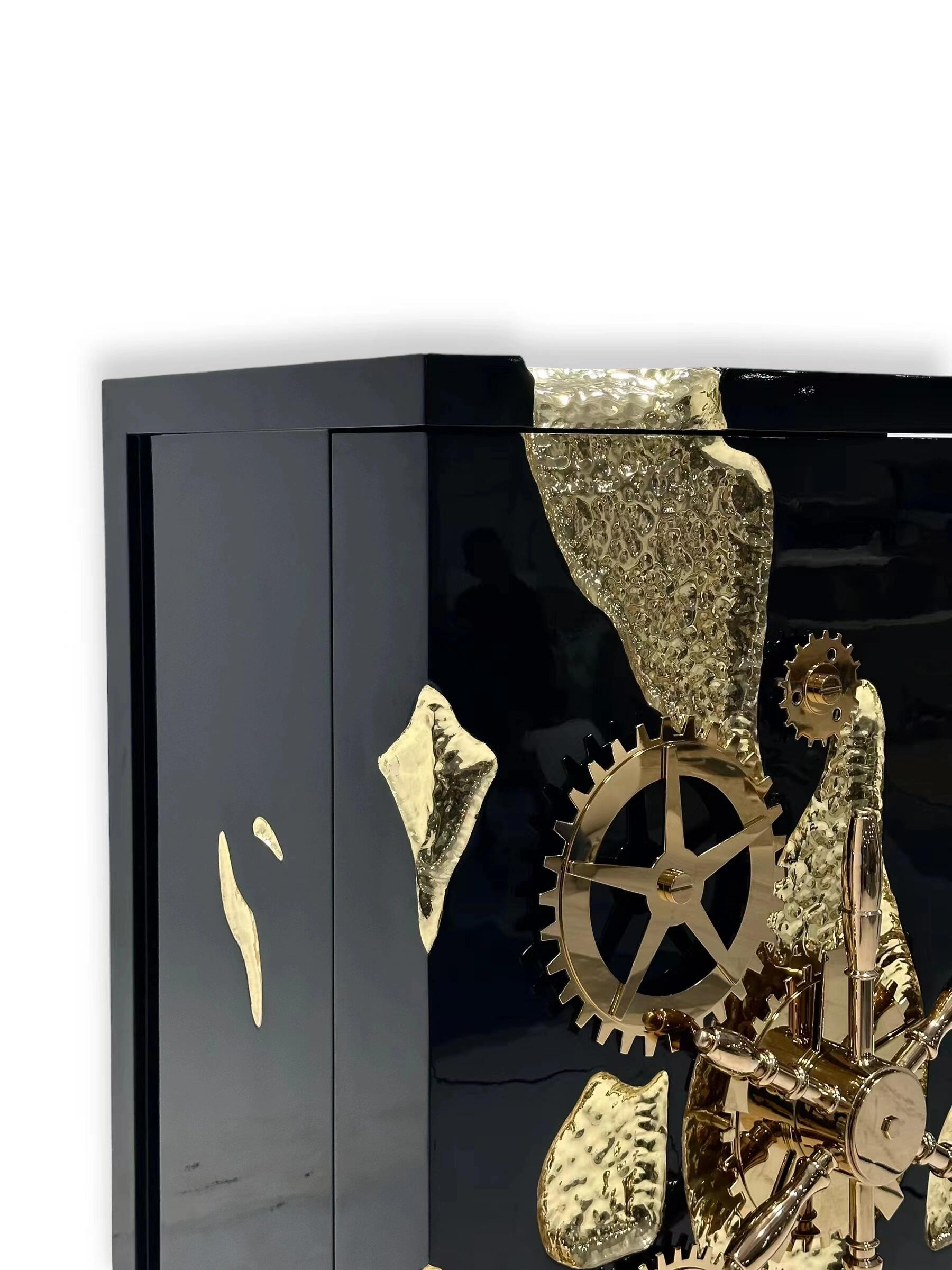 Luxury Italian Stainless Steel Safe Cabinet