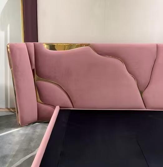Luxury Italian Leather Wide-Panel Bed