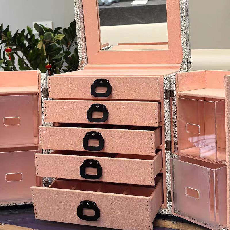 Luxury Italian Pink Jewelry Cabinet