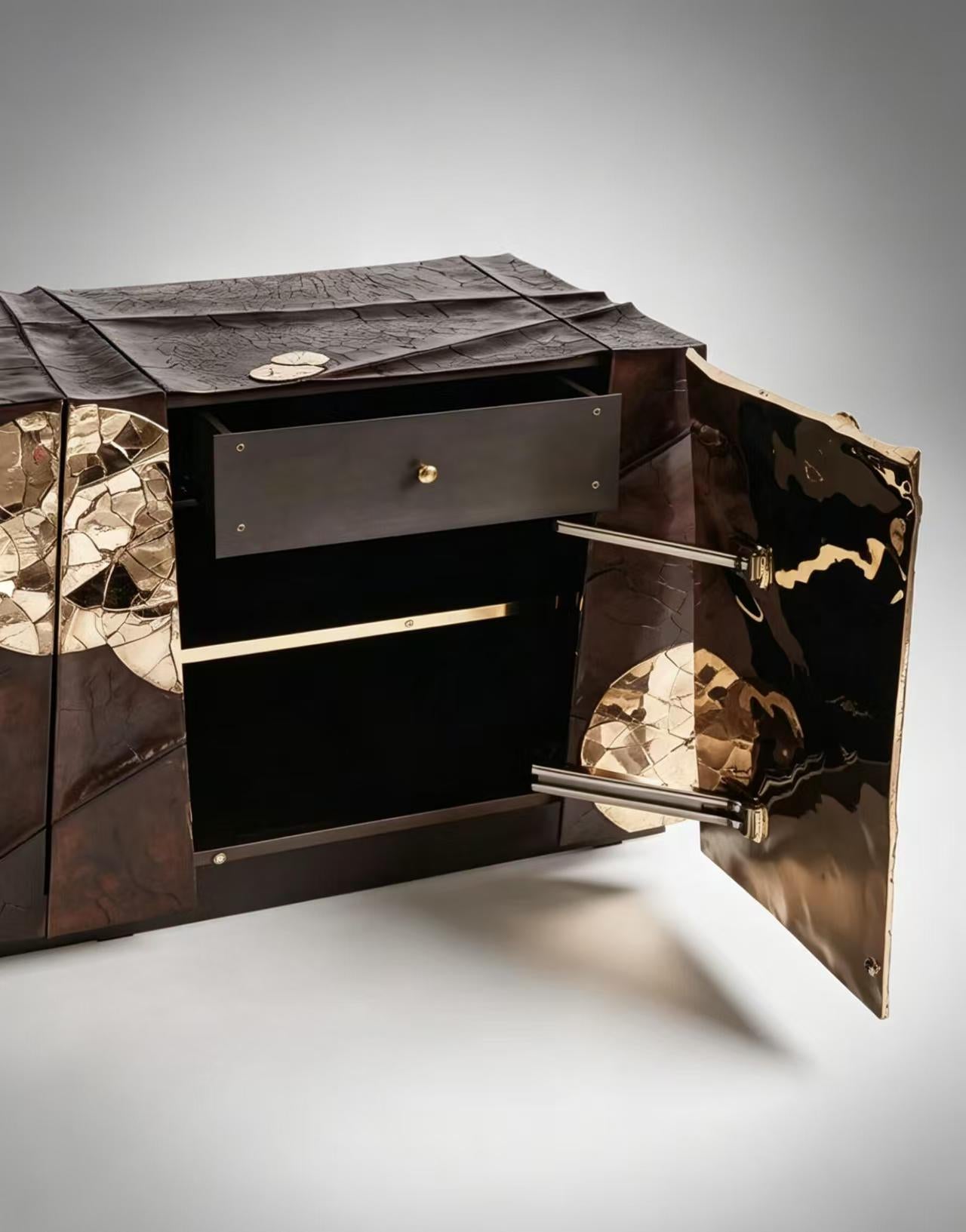 Luxury Italian Artistic Wood Sideboard