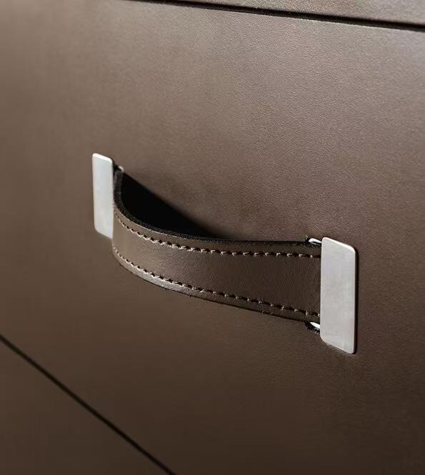 Luxury Italian Solid Wood Chest of Drawers with Glass Display Design