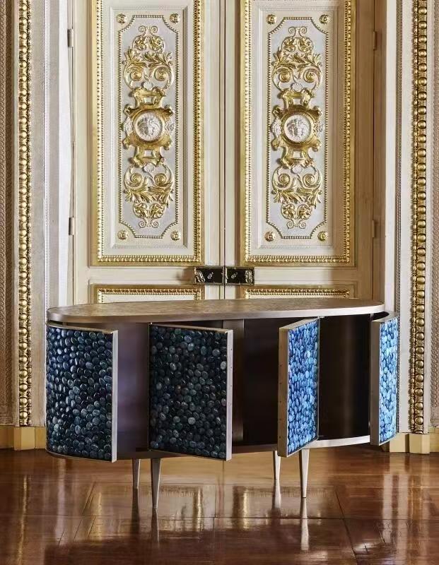 Custom Agate Sideboard Cabinet for Luxury Villa & Hotel Projects