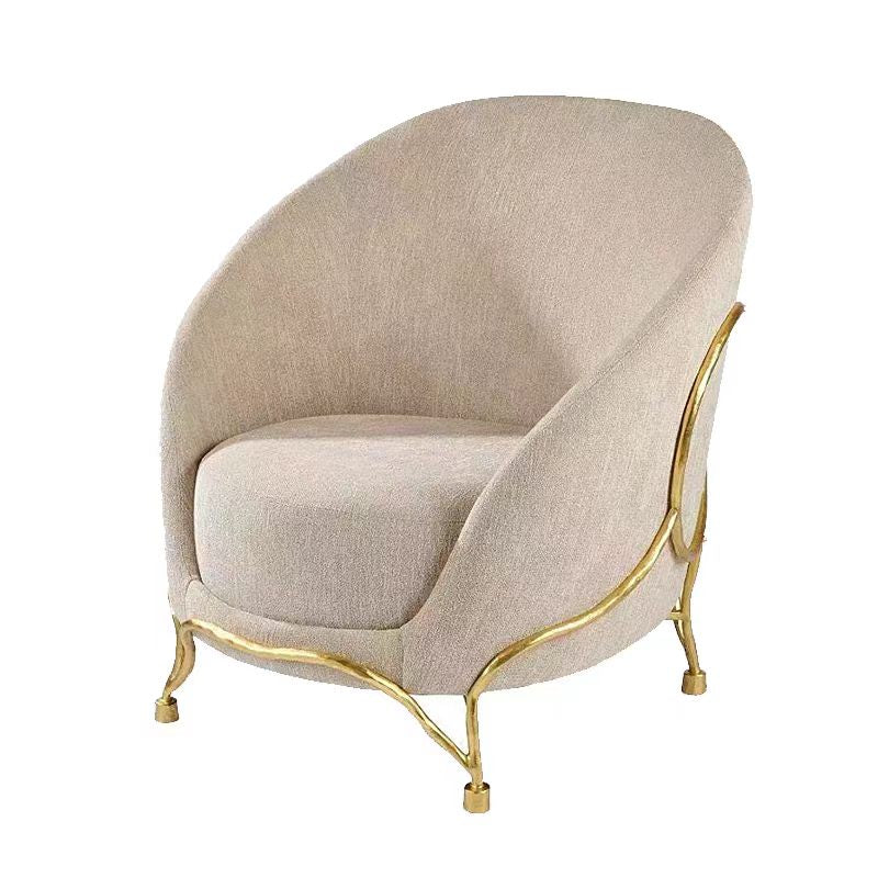 Luxury Italian Brass Lounge Chair