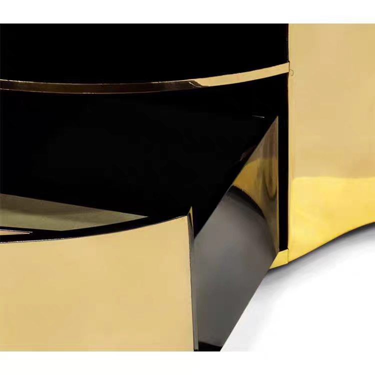Luxury Italian Stainless Steel Bedside Cabinet